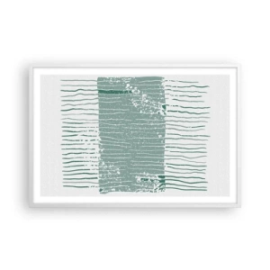Affiche dans un cadre blanc - Poster - Abstraction de la mer - 91x61 cm