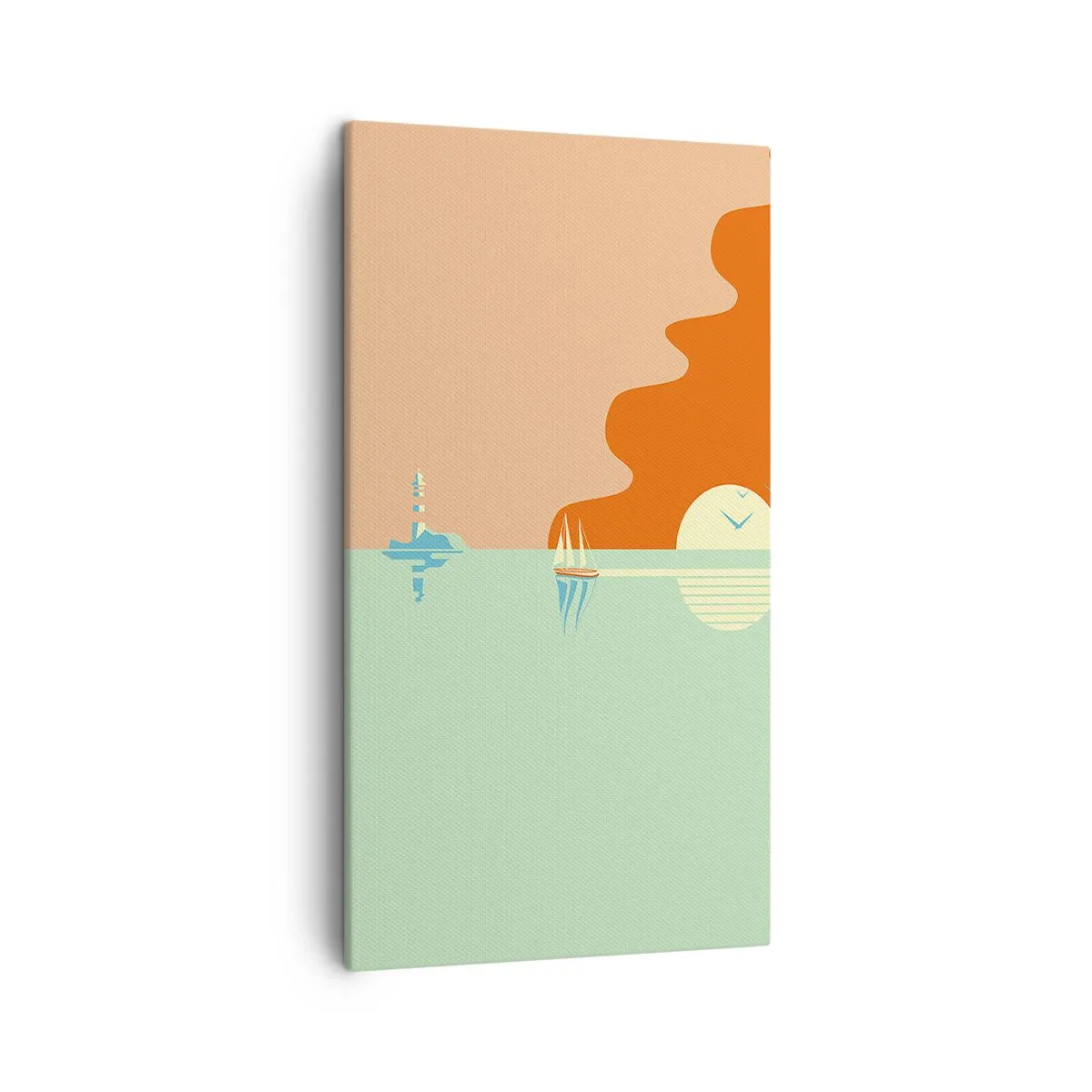 Impression sur toile - Image sur toile - Paysage idéal de la mer - 45x80 cm