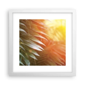 Affiche dans un cadre blanc - Poster - Matinée dans la jungle - 30x30 cm