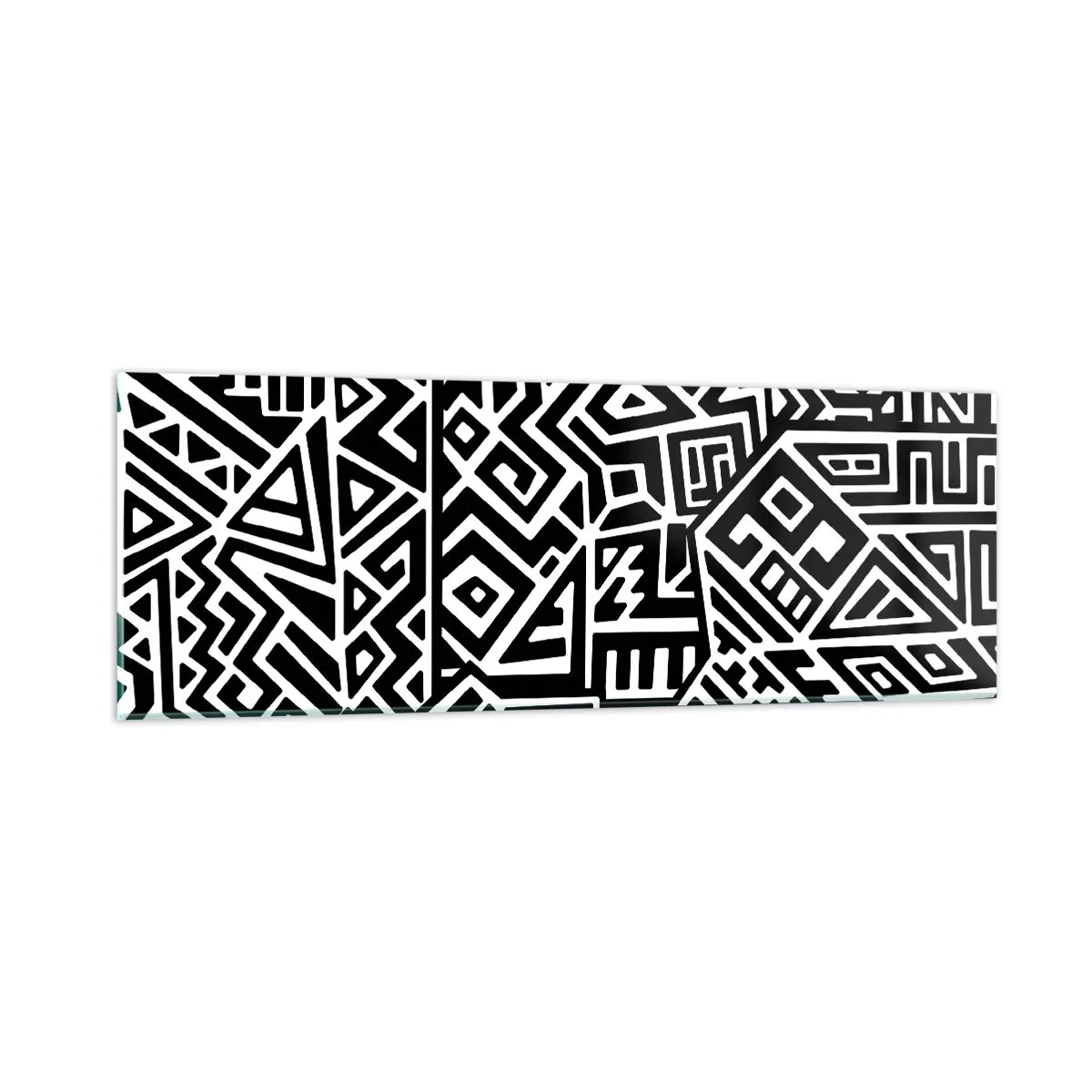 Impression sur verre - Image sur verre - Composition précolombienne - 90x30 cm