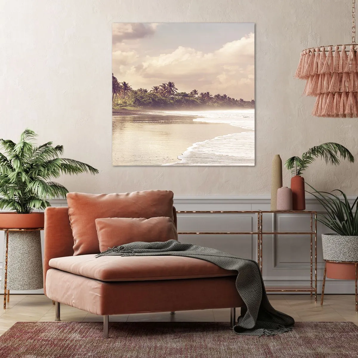 Impression sur toile - Image sur toile - La caresse des vagues - 70x70 cm