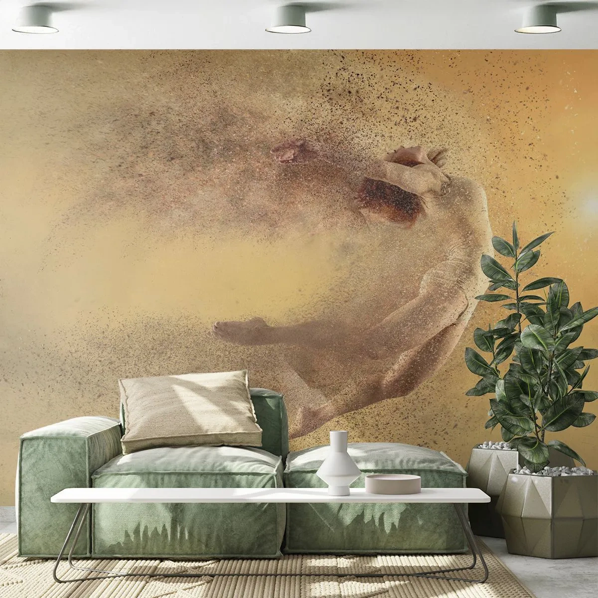 Papier Peint Photo Premium Canvas - Dans le ravissement de la danse - Abstraction, Femme, Graphique - 350x256 cm