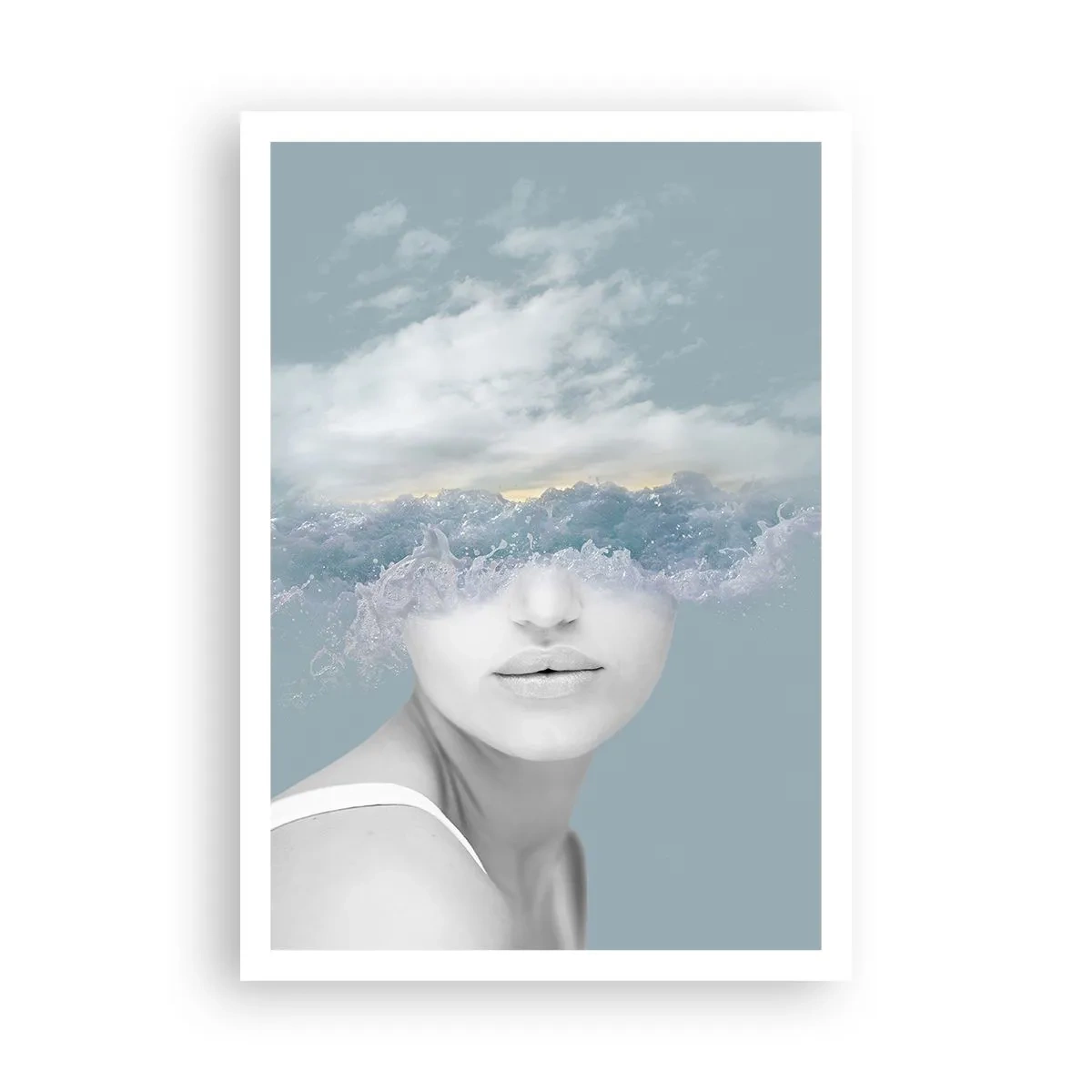 Affiche - Poster - La tête dans les nuages - 70x100 cm
