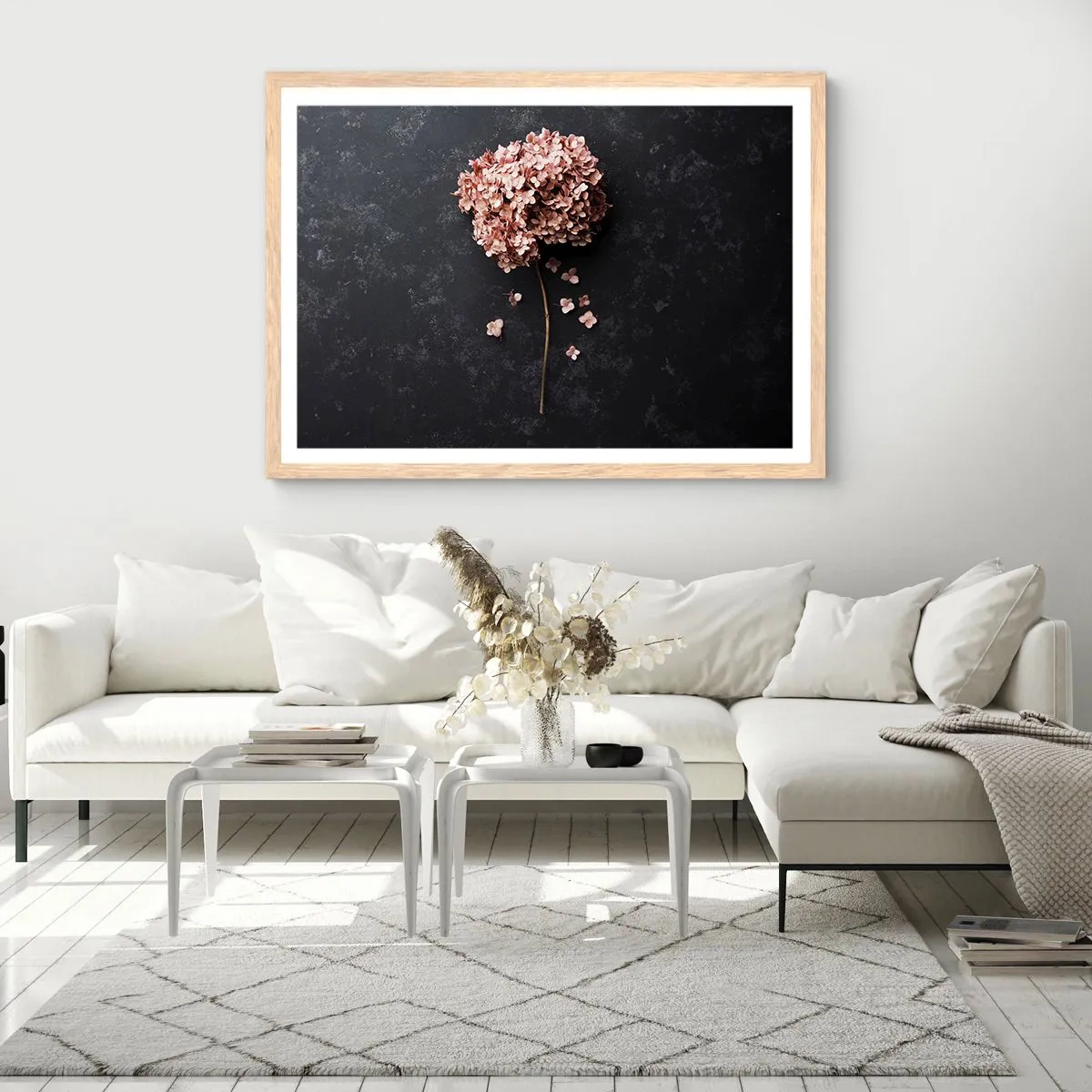 Affiche dans un chêne clair - Poster - Un signe vraiment romantique - 70x50 cm