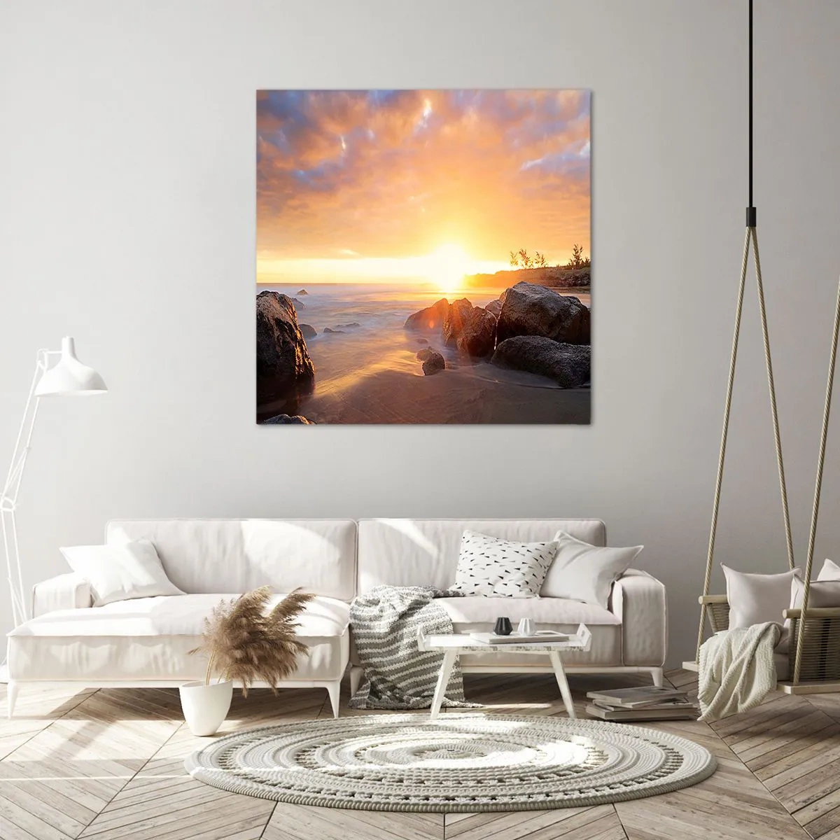 Impression sur toile - Image sur toile - Brise lumineuse du soir - 70x70 cm
