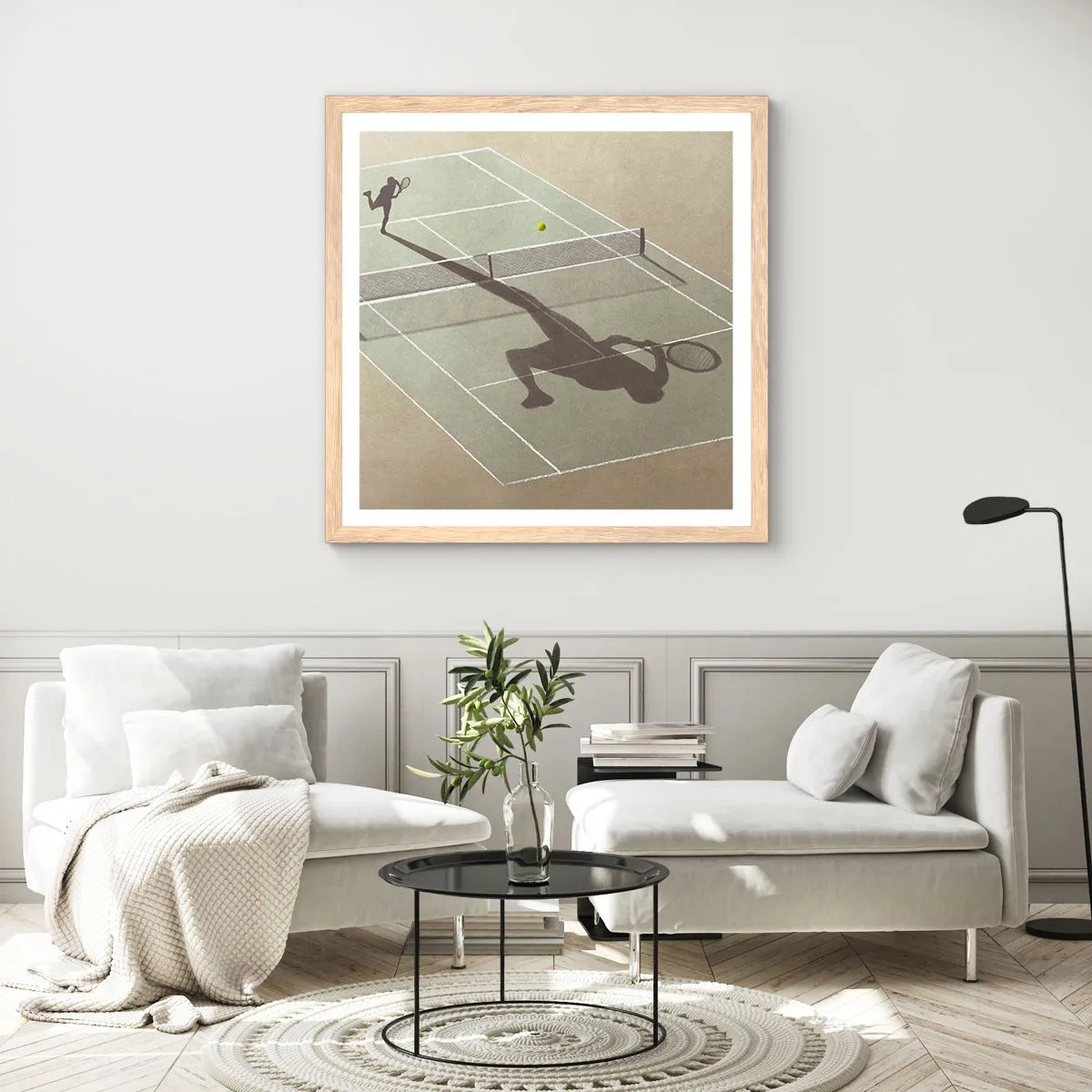 Affiche dans un chêne clair - Poster - Dépassement de soi - 60x60 cm