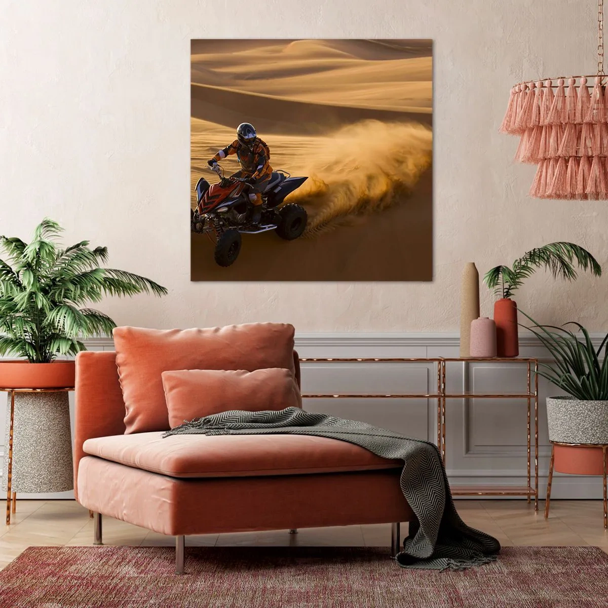 Impression sur toile - Image sur toile - Sur les vagues de sable - 30x30 cm
