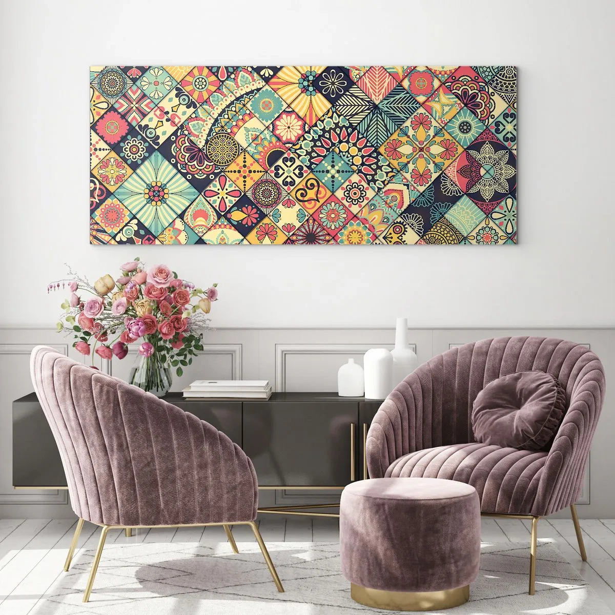Impression sur verre - Image sur verre - Ambiance marocaine - 100x40 cm