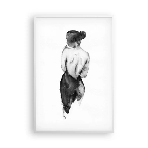 Affiche dans un cadre blanc - Poster - Auprès d'elle, le monde disparaît - 61x91 cm