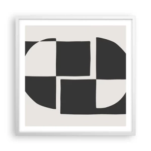 Affiche dans un cadre blanc - Poster - Antithèse - Synthèse - 60x60 cm