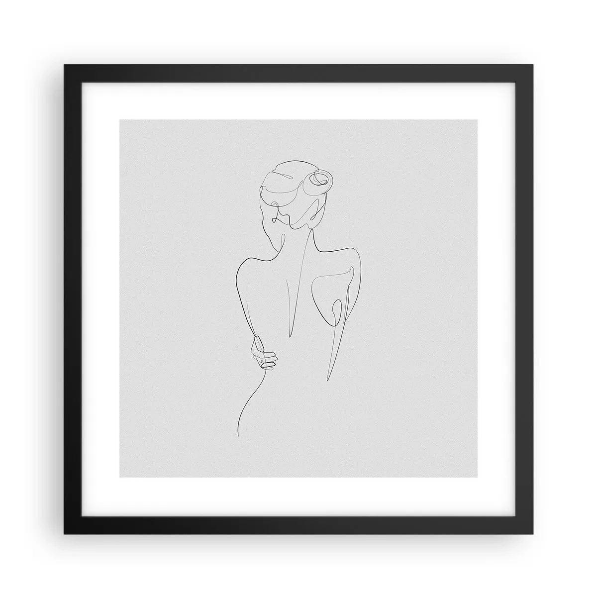 Affiche dans un cadre noir - Poster - Musique corporelle - 40x40 cm