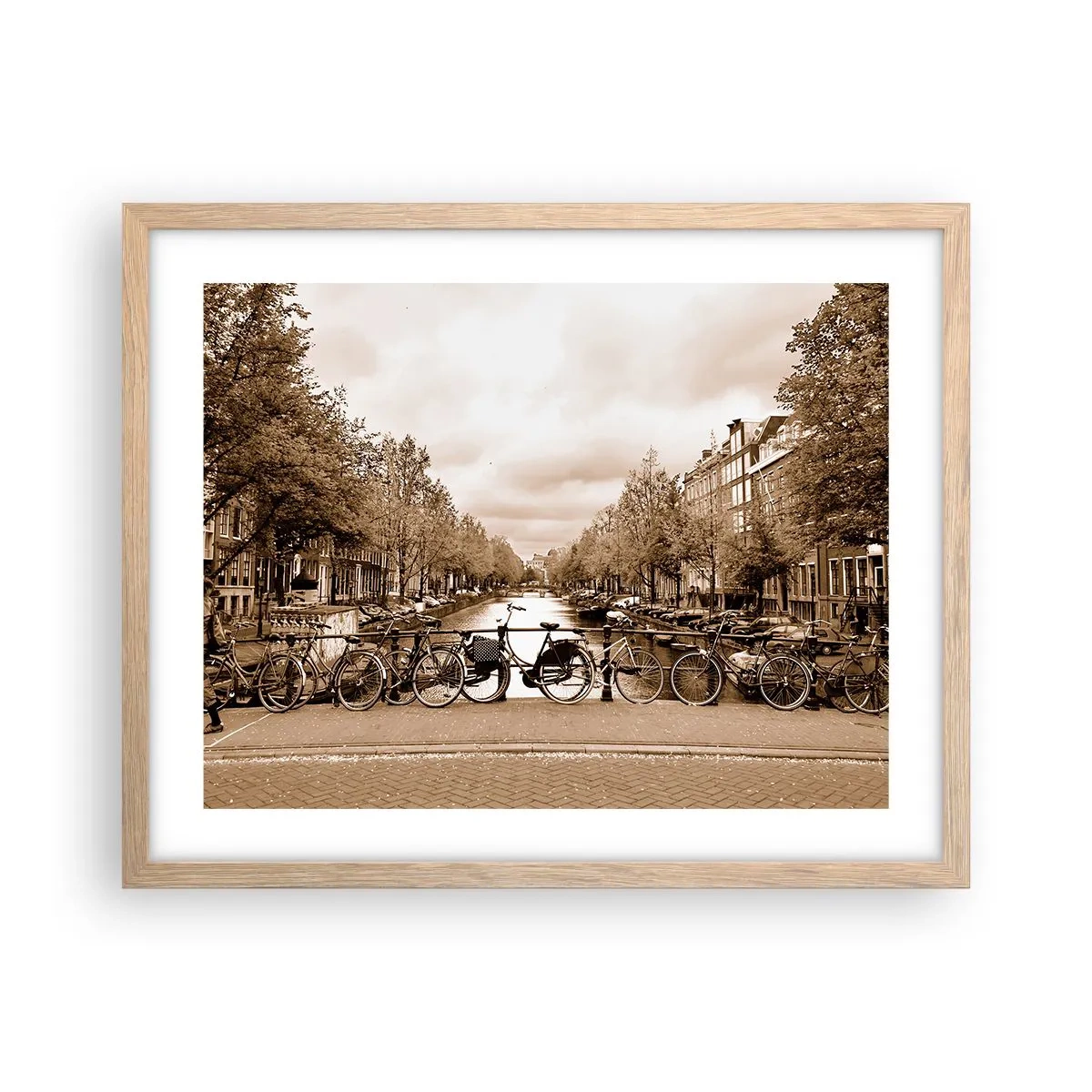 Affiche dans un chêne clair - Poster - Ambiance hollandaise - 50x40 cm