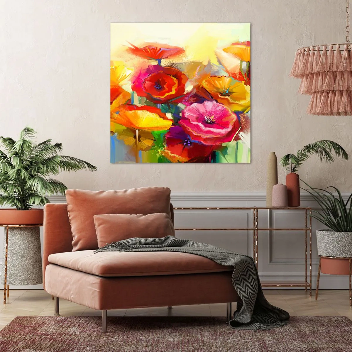 Impression sur toile - Image sur toile - Pas seulement rouge - 40x40 cm