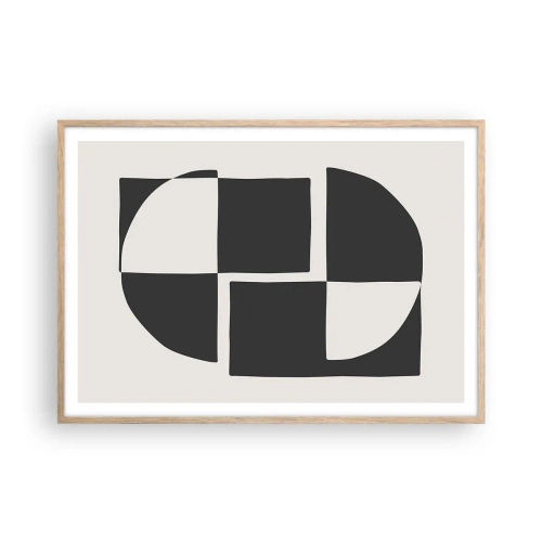 Affiche dans un chêne clair - Poster - Antithèse - Synthèse - 100x70 cm