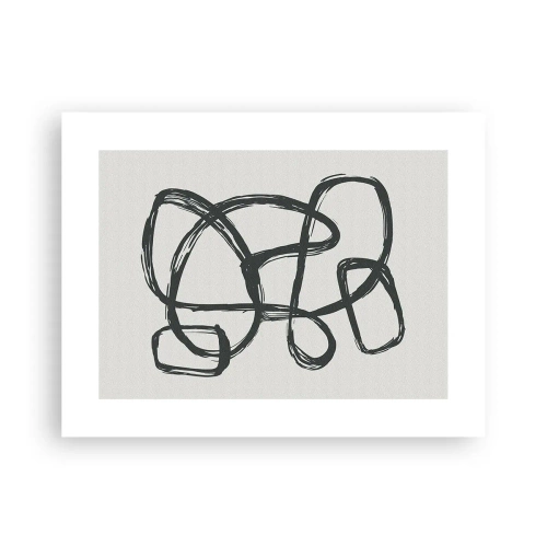 Affiche - Poster - Abstraction en boucle - 40x30 cm