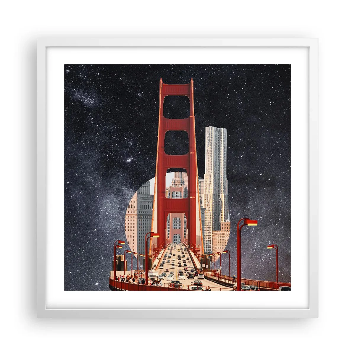 Affiche dans un cadre blanc - Poster - Toujours au centre - 50x50 cm