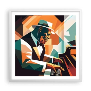 Affiche dans un cadre blanc - Poster - C’est tout le jazz - 60x60 cm