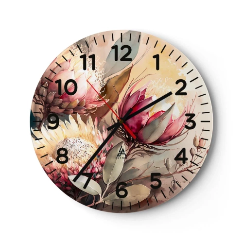 Horloge murale - Pendule murale - De profil et de face - 30x30 cm