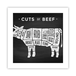 Affiche - Poster - L'art de la découpe - 40x40 cm