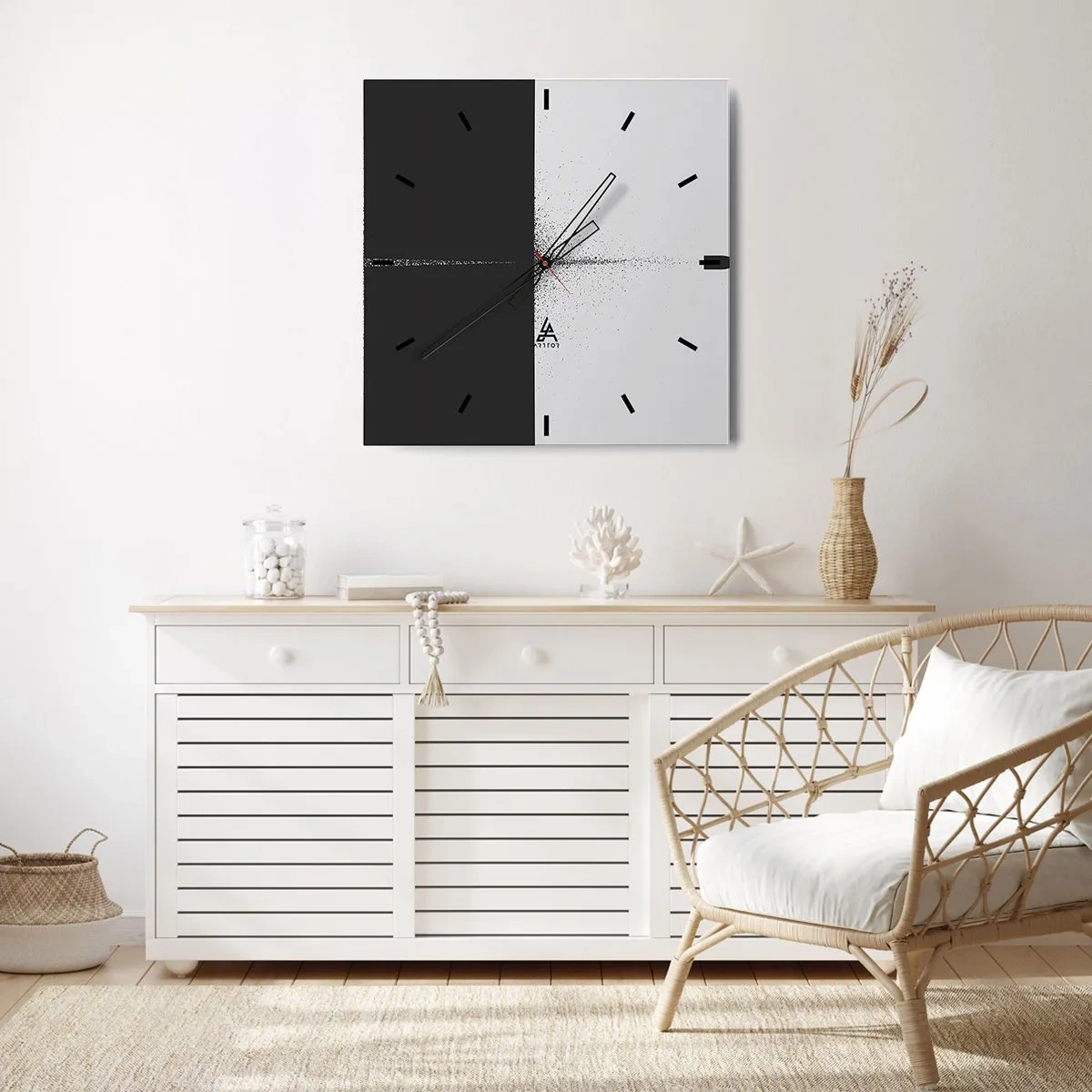 Horloge murale - Pendule murale - Droit au but - 40x40 cm