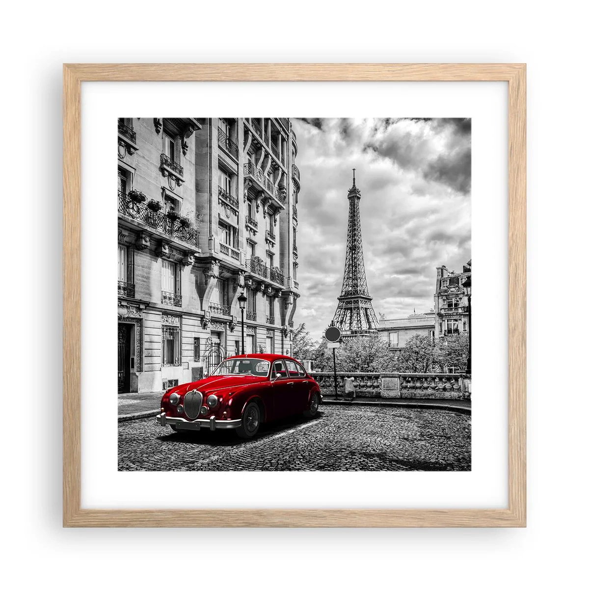 Affiche dans un chêne clair - Poster - Prédateur dans la ville - 40x40 cm