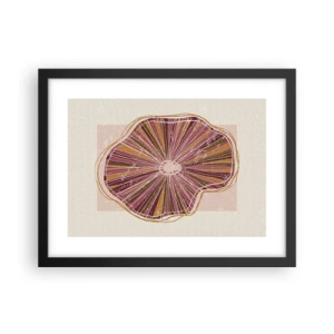 Affiche dans un cadre noir - Poster - Abstraction rayonnante - 40x30 cm