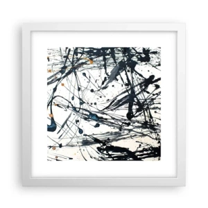 Affiche dans un cadre blanc - Poster - Abstraction expressionniste - 30x30 cm