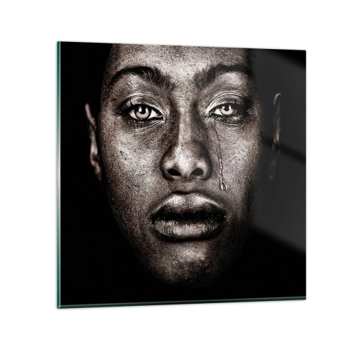 Impression sur verre - Image sur verre - Une larme - 60x60 cm