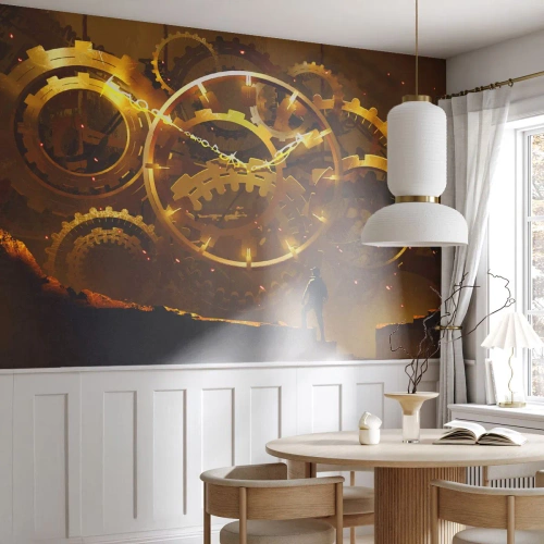 Papier peint sur mesure Premium Canvas - À la source du temps - Abstraction, Morceau, Graphique