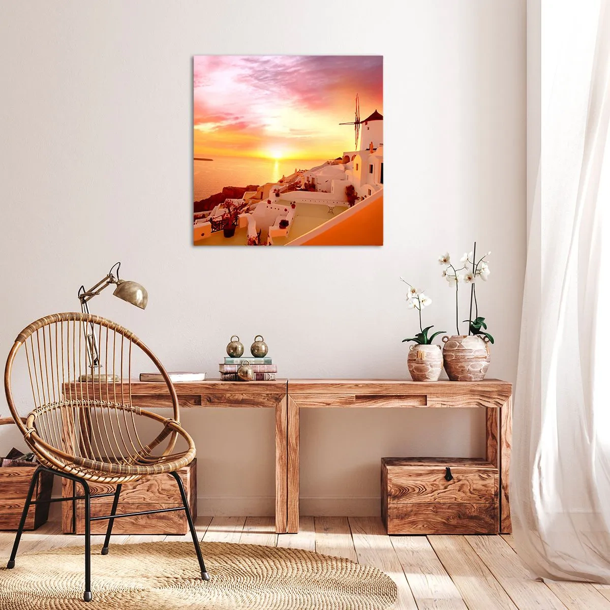 Impression sur toile - Image sur toile - Fondre en blanc et or - 40x40 cm