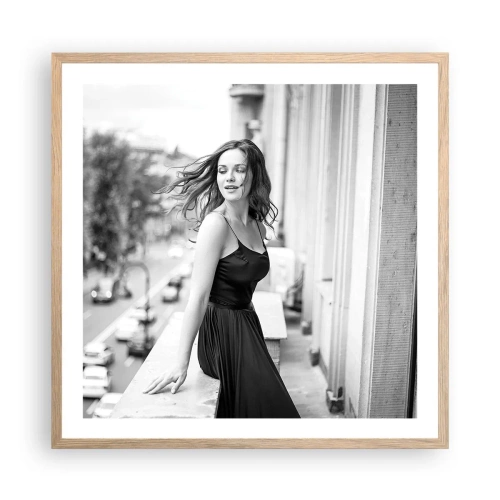 Affiche dans un chêne clair - Poster - Certainement un Parisien - 60x60 cm