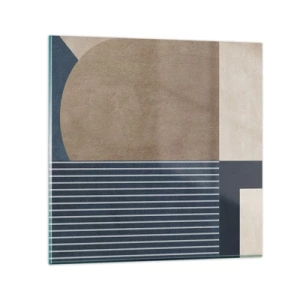 Impression sur verre - Image sur verre - Composition simple et en rondeur - 30x30 cm