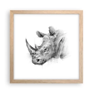 Affiche dans un chêne clair - Poster - Potrait africain - 30x30 cm