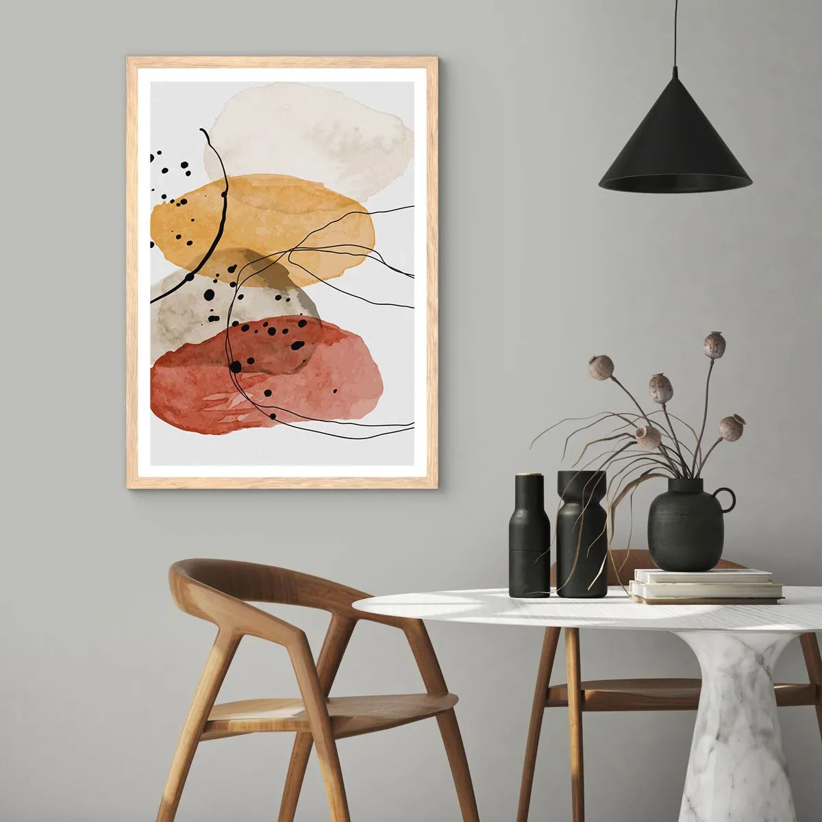 Affiche dans un chêne clair - Poster - Léger et transparent comme l'air - 30x40 cm