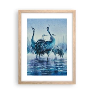 Affiche dans un chêne clair - Poster - Réunion matinale - 30x40 cm