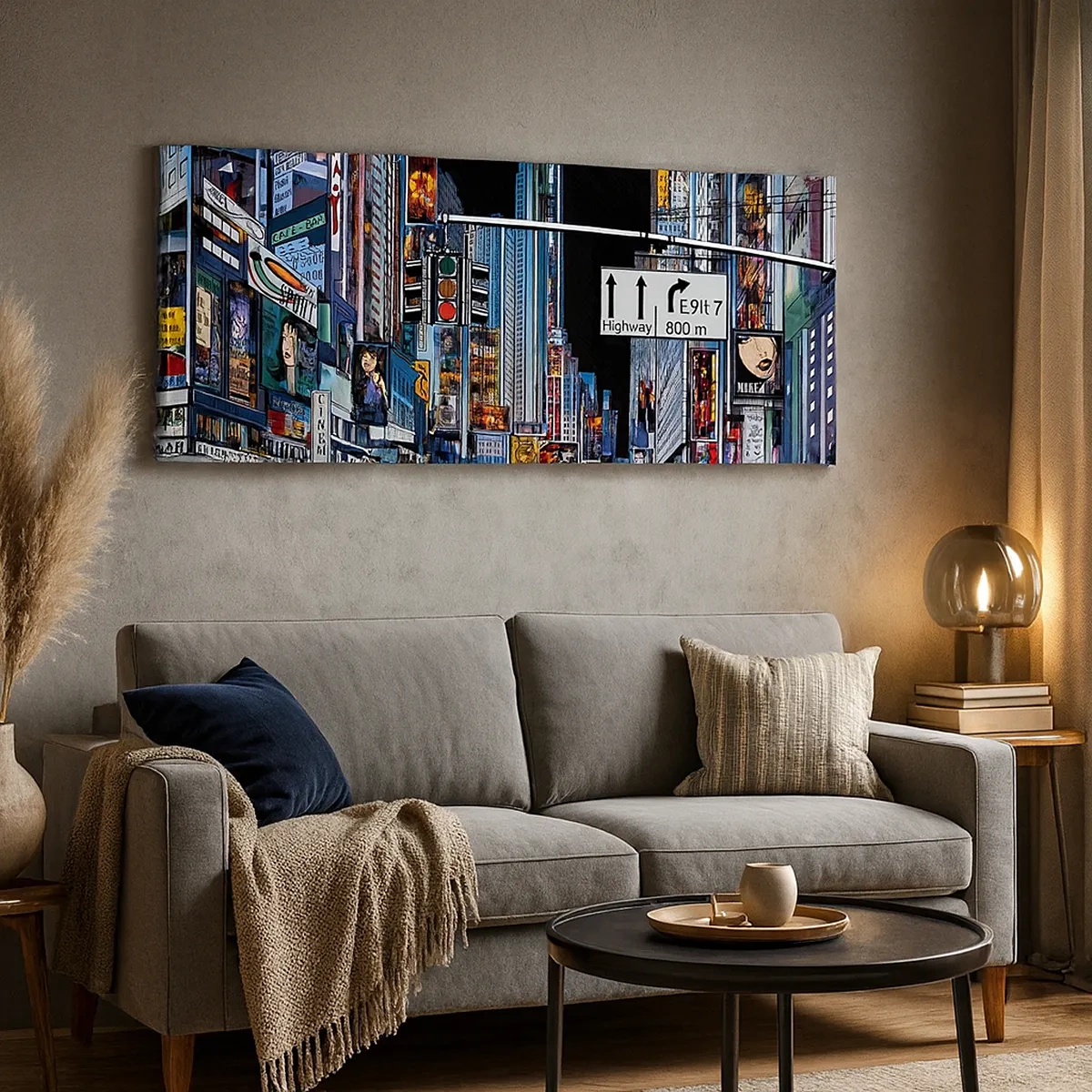 Impression sur toile - Image sur toile - Grande nuit de bande dessinée - 30x30 cm