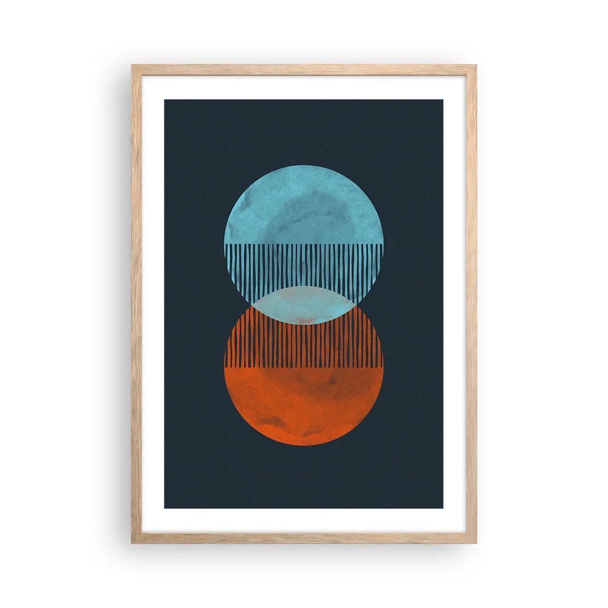 Affiche dans un chêne clair - Poster - Fantaisie astronomique - 50x70 cm