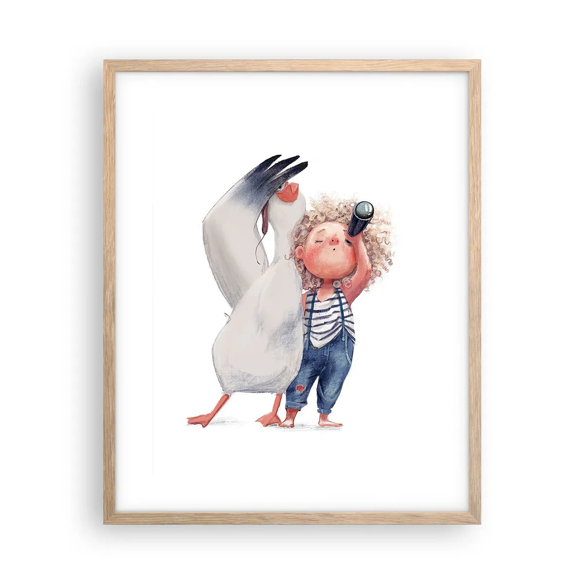 Affiche dans un chêne clair - Poster - Plan de grand voyage - 40x50 cm