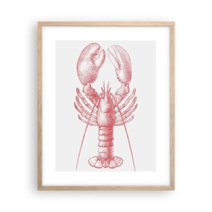 Affiche dans un chêne clair - Poster - Un homard digne d'Homère - 40x50 cm