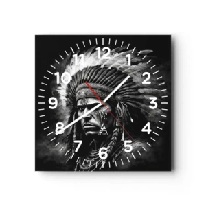 Horloge murale - Pendule murale - Un leader et un guerrier - 40x40 cm