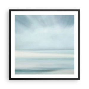 Affiche dans un cadre noir - Poster - Paix à l'horizon - 60x60 cm