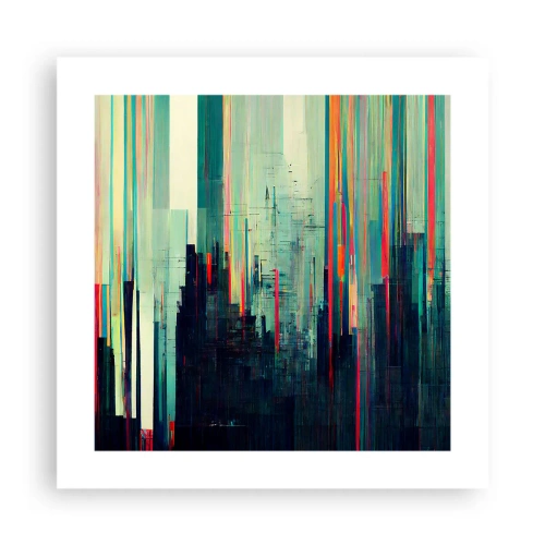 Affiche - Poster - Ville futuriste - 40x40 cm