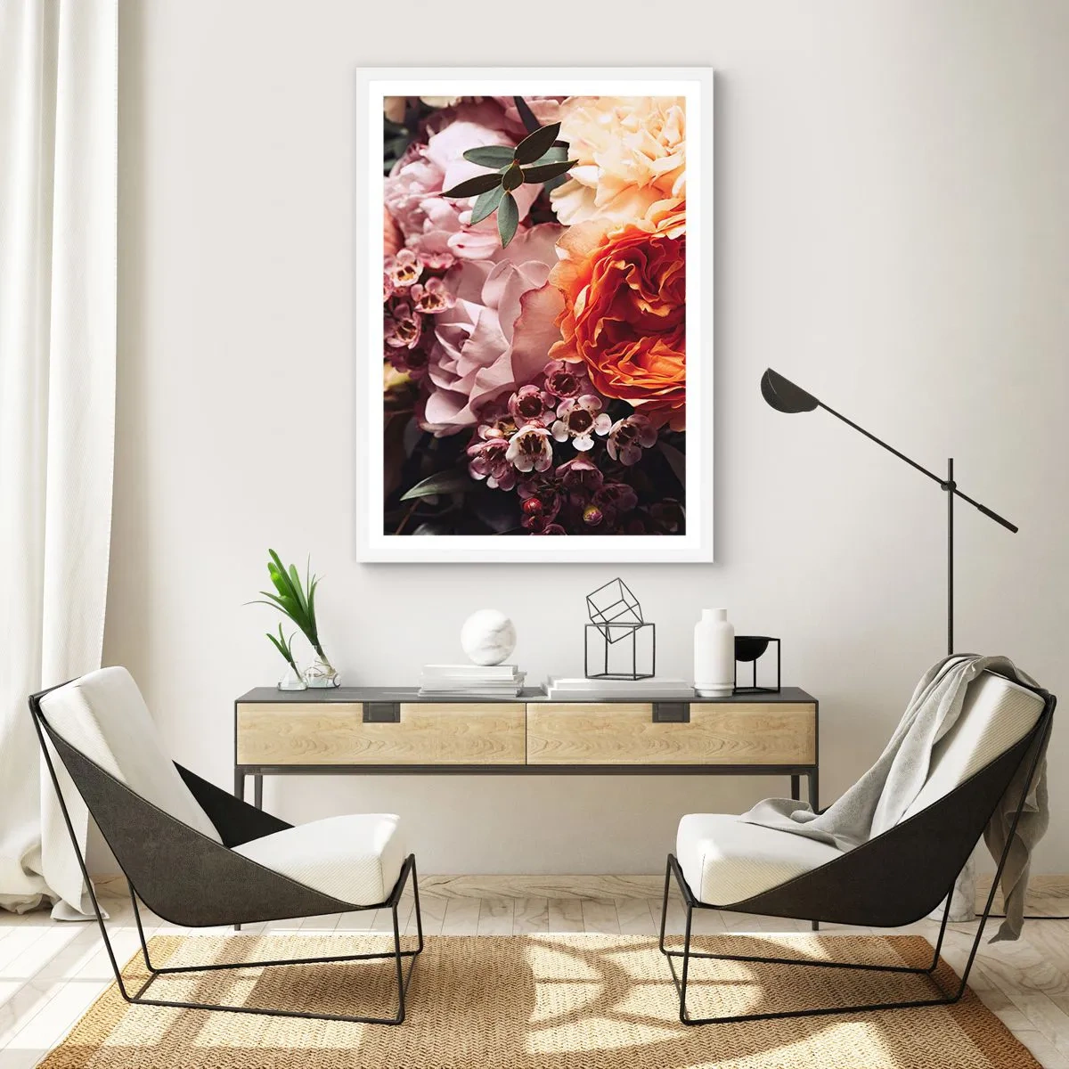 Affiche dans un cadre blanc - Poster - Enveloppé de beauté - 50x70 cm