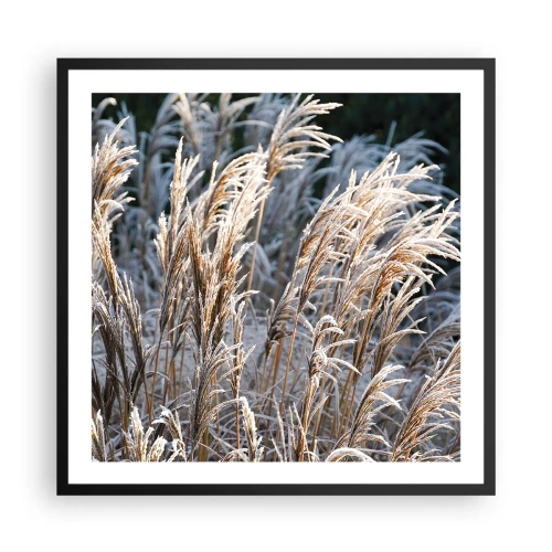 Affiche dans un cadre noir - Poster - Habillé de givre - 60x60 cm