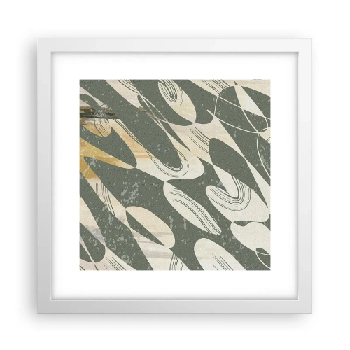 Affiche dans un cadre blanc - Poster - Abstraction rythmique - 30x30 cm