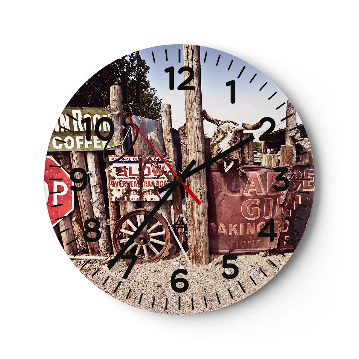 Horloge murale - Pendule murale - Et le temps s'est arrêté - 40x40 cm