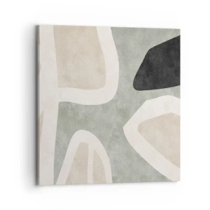 Impression sur toile - Image sur toile - Composition pour motif noir - 70x70 cm