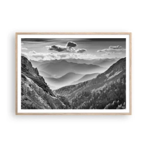 Affiche dans un chêne clair - Poster - Jusqu'à l'horizon - 100x70 cm
