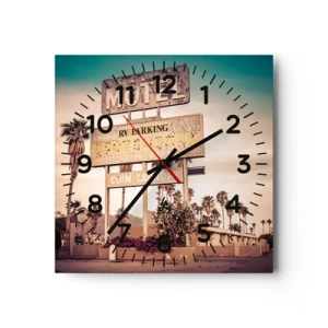 Horloge murale - Pendule murale - Ici, le temps s'est arrêté - 30x30 cm