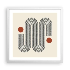 Affiche dans un cadre blanc - Poster - Du début à la fin - 50x50 cm